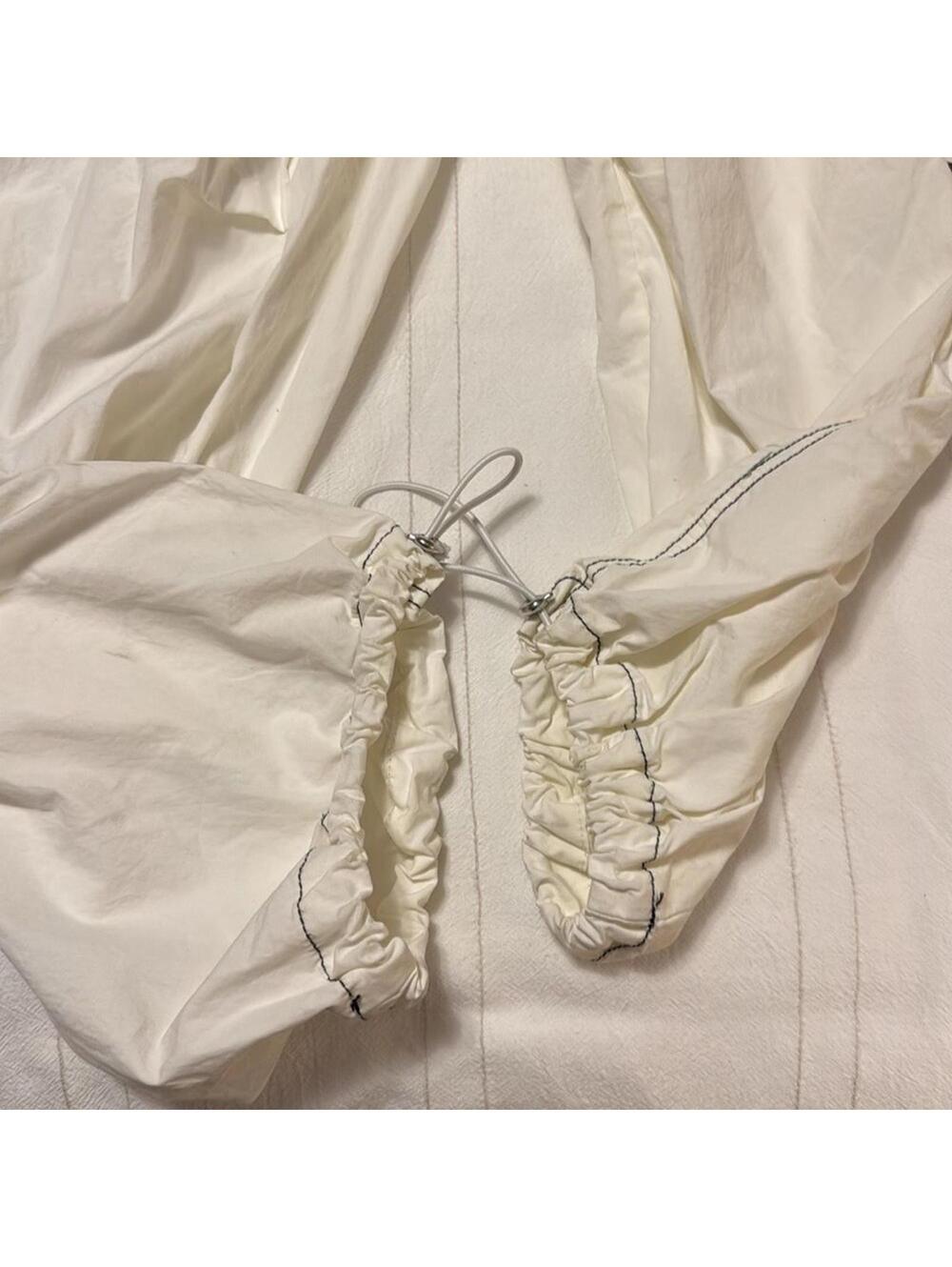 BDG Urban Outfitters White Cargo Overall Jumpsuit Women's XS Wide Leg - Picture 5 of 6